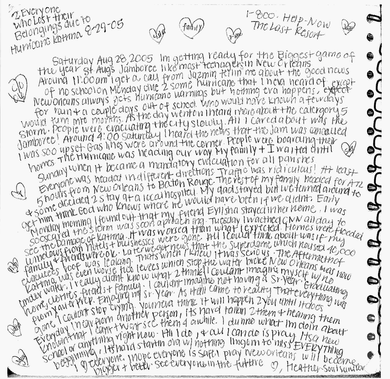 Illustration for article titled I Started My High School Diary the Week Katrina Hit New Orleans